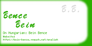 bence bein business card